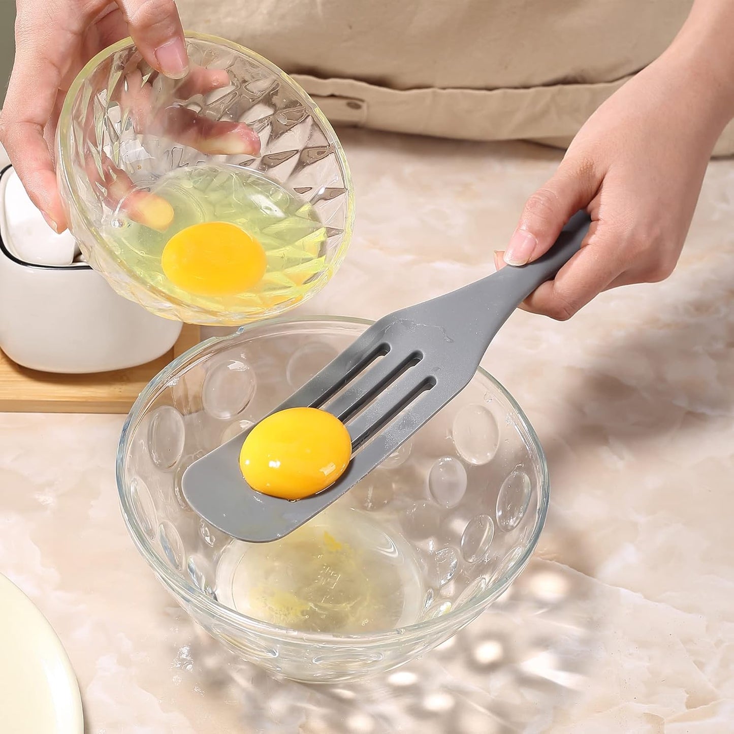 Tongjude Silicone Spurtle Set, Silicone Spatula Set, Heat Resistant Cooking Utensil for Nonstick Cookware, Serving，Baking, Whisking, Smashing, Scooping, Spreading, 8 Piece