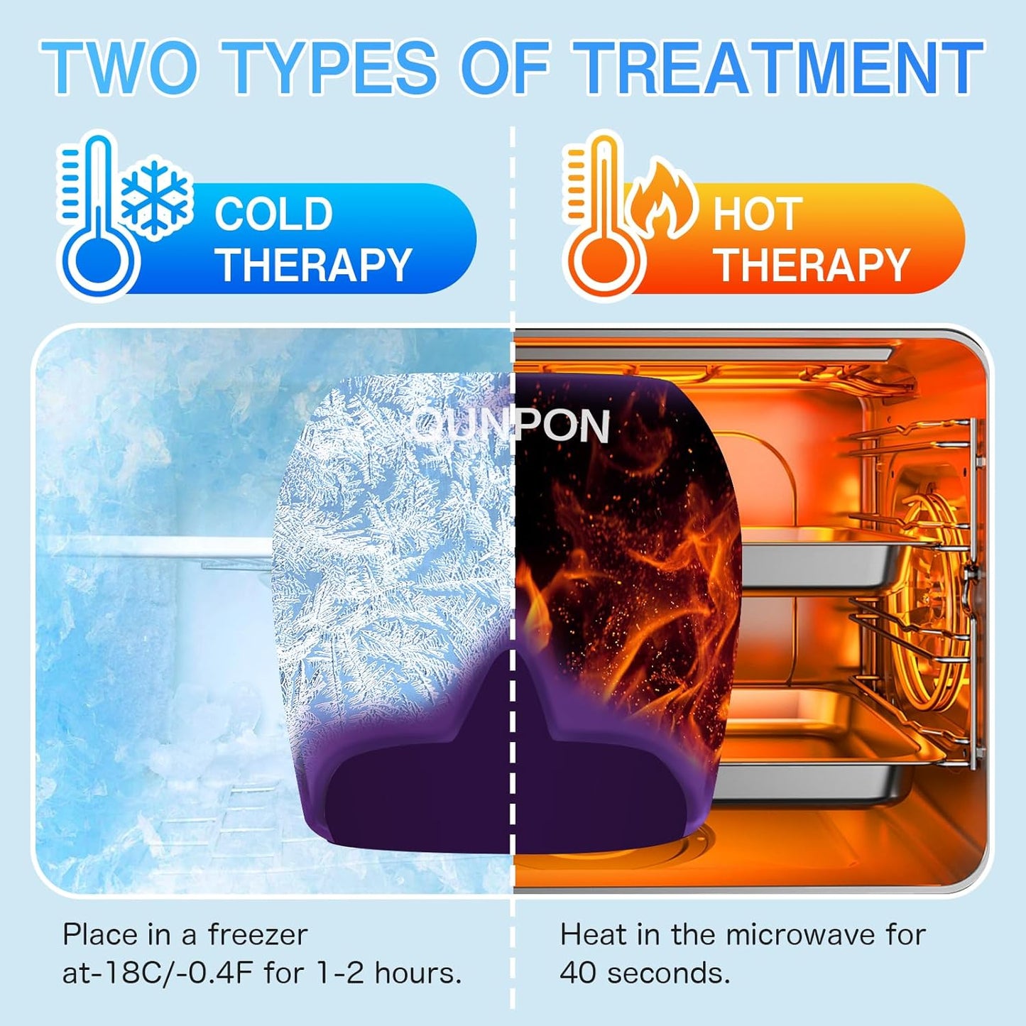 Migraine Relief Cap,Headache Relief Cap Ice Pack Mask, Cold Eye Face Hat Cooling Gel Head Wrap for Tension, Stress,Hangover Gifts for Women mom-Purple