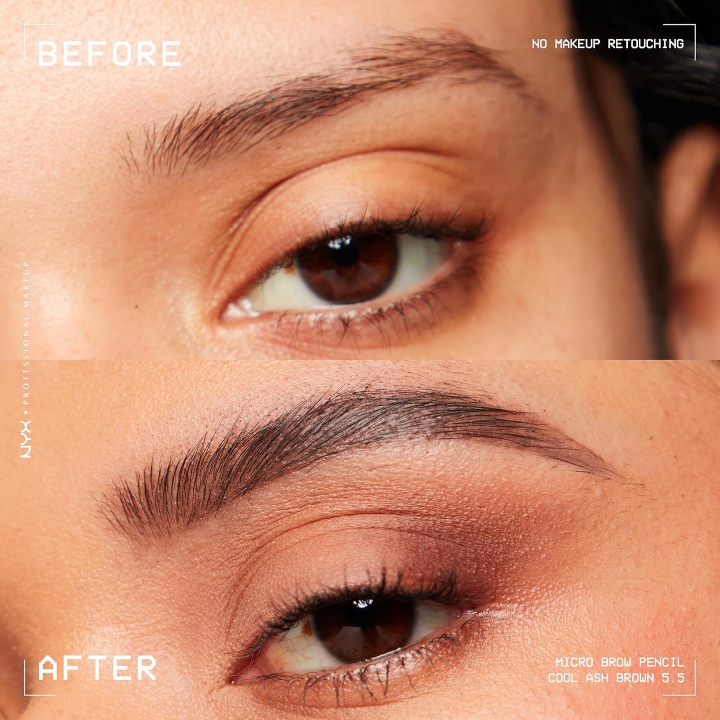 NYX PROFESSIONAL MAKEUP Micro Brow Pencil, Precise Eyebrow Pencil - Cool Ash Brown