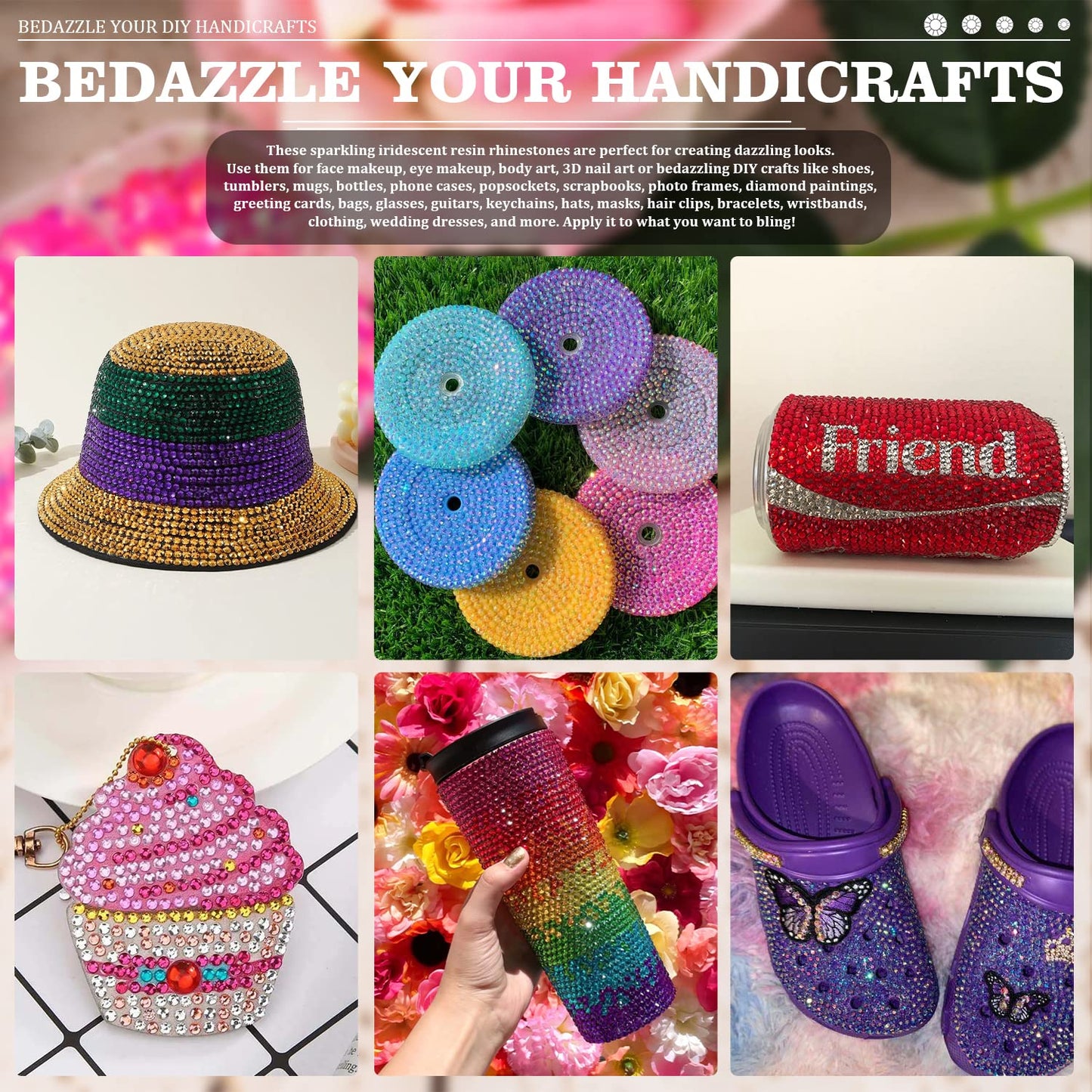 Resin Rhinestones Crafting, 2/3/4/5/6mm Flatback Jelly Rhinestones, 3 Box Sky Blue AB Non Hotfix Crystal Gems for Bedazzling Crafts Mugs Tumblers Clothes Makeup Nail