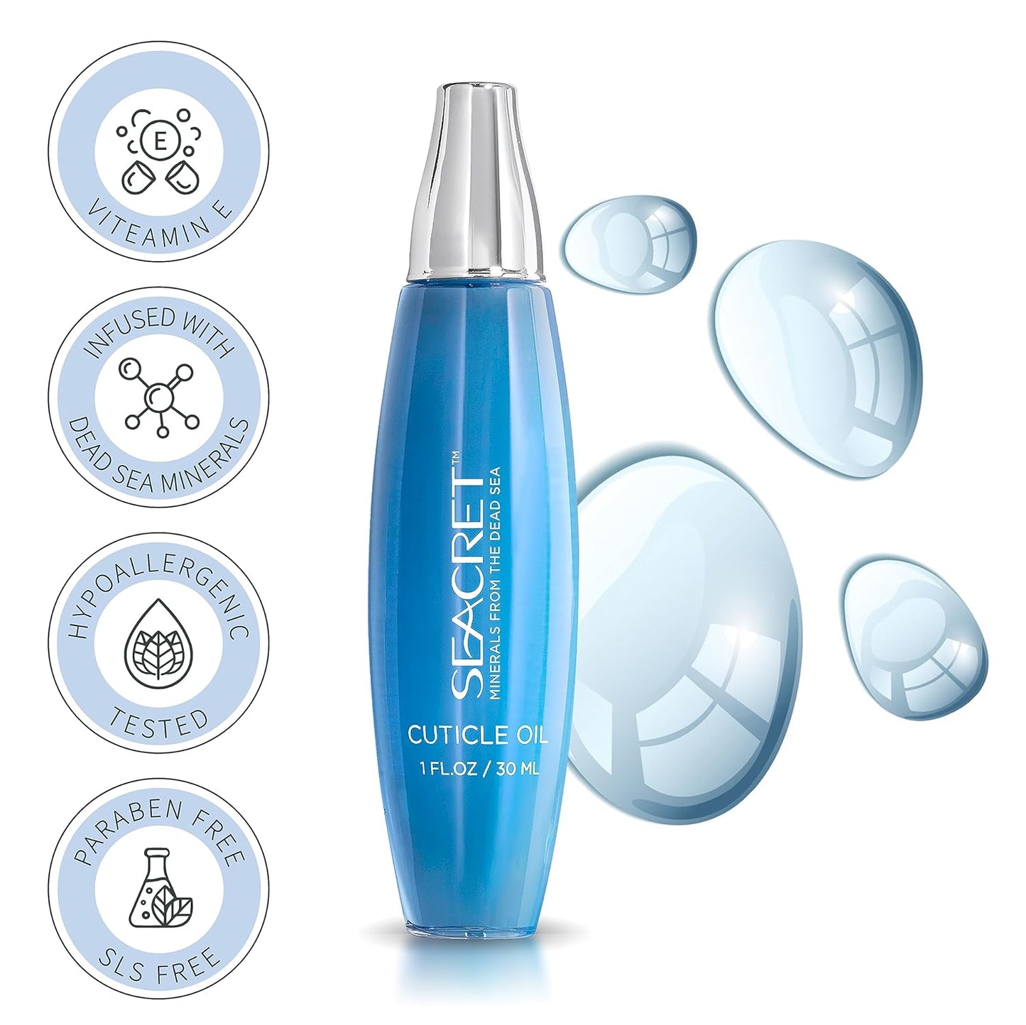 SEACRET Minerals From The Dead Sea Cuticle Oil, 1 Fl Oz