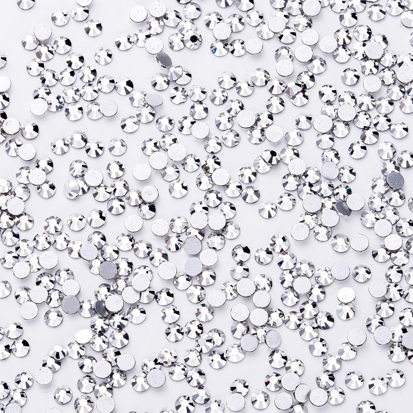 1440Pcs Silver Crystal Rhinestones,Glass Flatback Rhinestones Gemstones for Nail Face Makeup Art Crafts Clothes Decoration -(SS12,3.0mm,Silver)