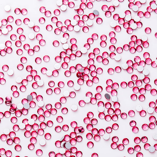 1440Pcs Rose Crystal Rhinestones,Glass Flatback Rhinestones Gemstones Mini for Nail Face Makeup Art Crafts Clothes Decoration -(SS6,2.0mm,Rose)
