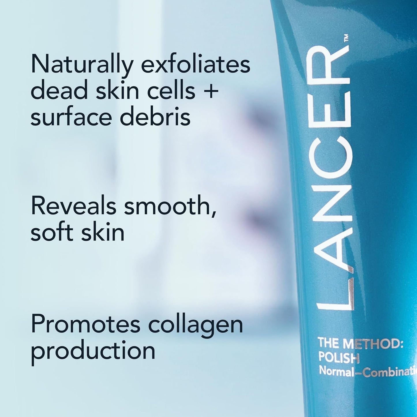 Lancer Skincare The Method: Polish Facial Exfoliator, Daily Exfoliation Face Scrub with Natural Minerals, Polish Normal-Combination Skin, 2 Fluid Ounces