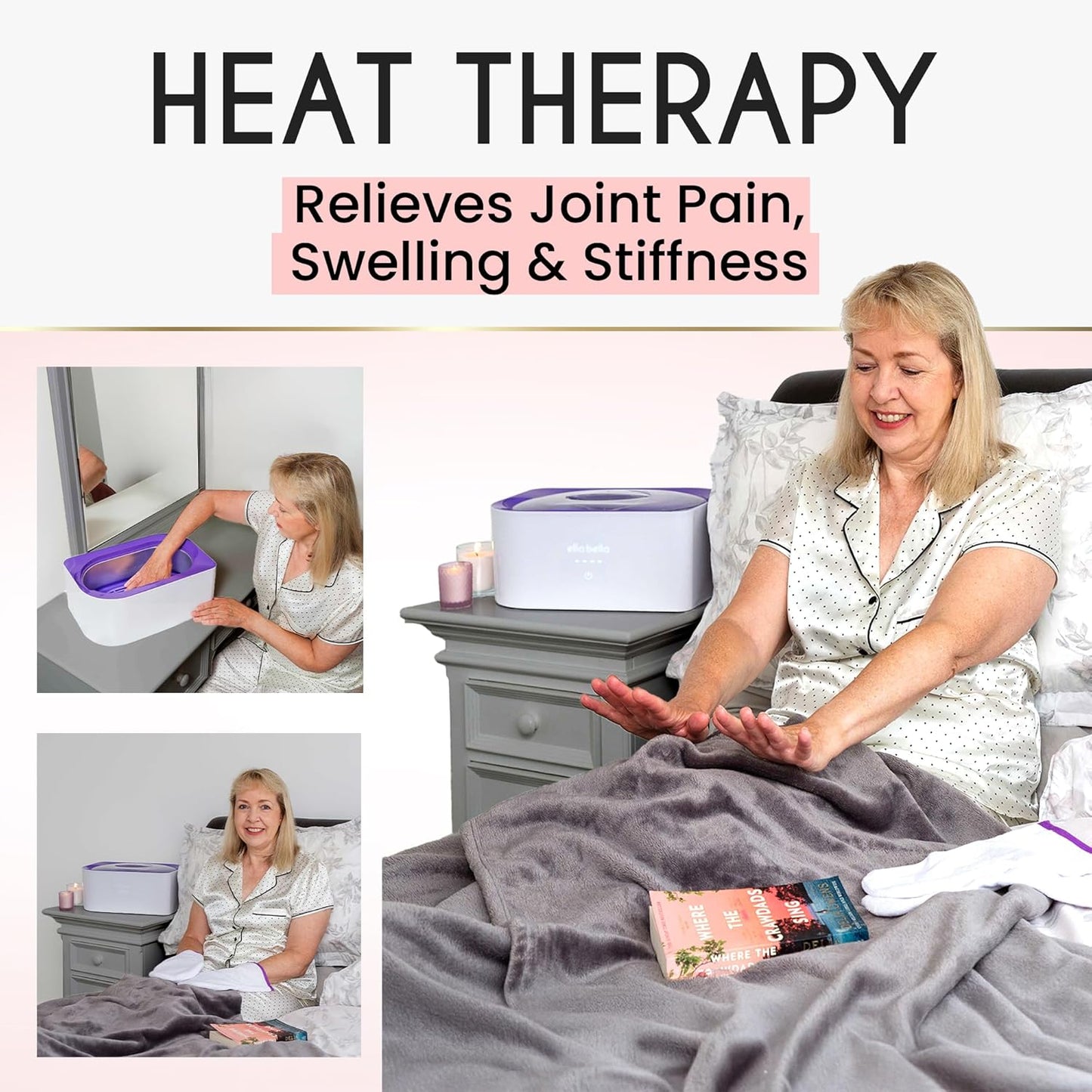 ELLA BELLA® Paraffin Wax Machine for Hand & Feet • Parafin Wax Warmer • Everything in One Kit – Paraffin Wax Refills, Mitts & Booties • Soothing Relief with Parrafin Hot Wax • Home Paraffin Wax Bath