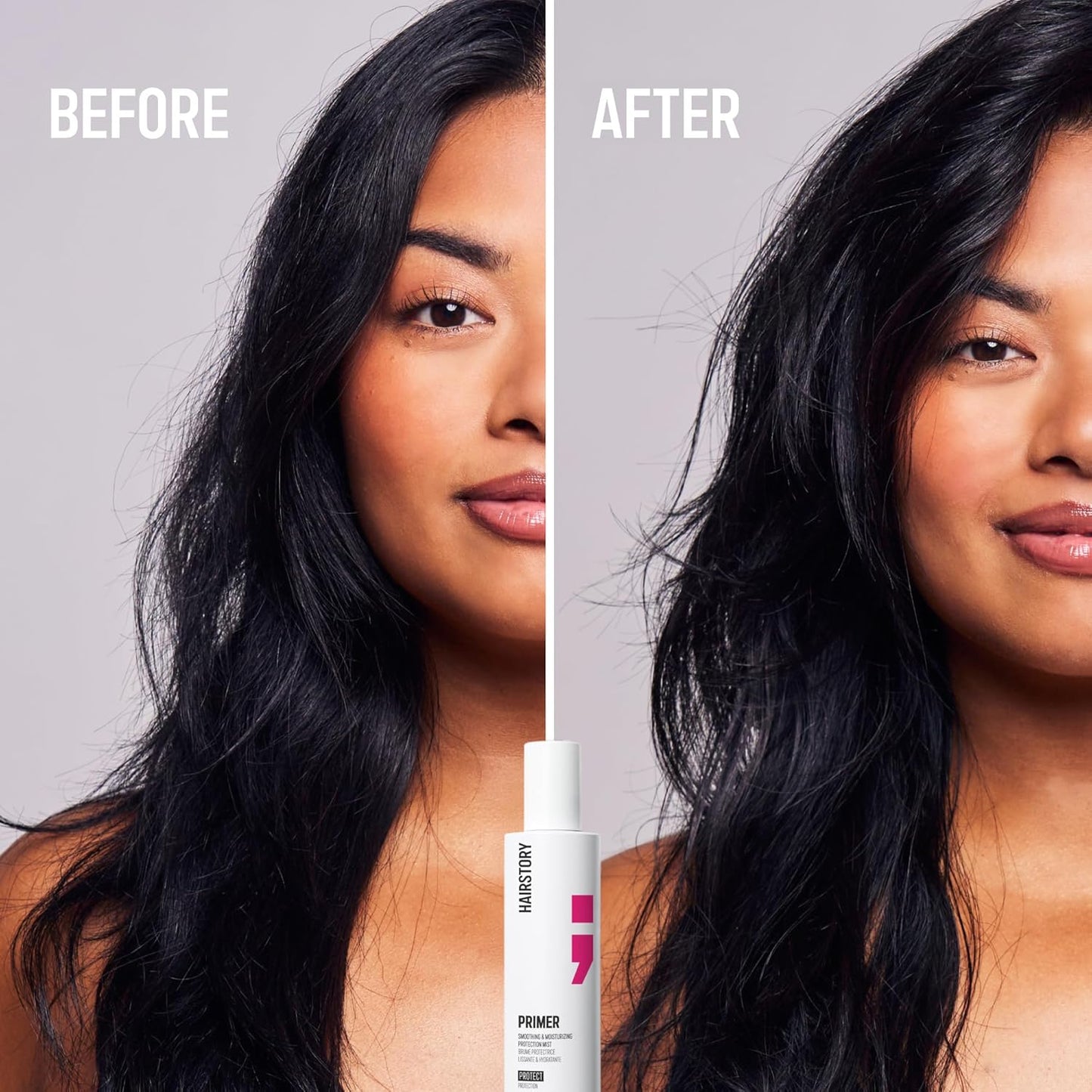 Hairstory Primer, Smoothing And Moisturizing Protection Mist for All Hair Types, Smoothing Detangler, Heat, Humidity & UV Protectant, 8oz