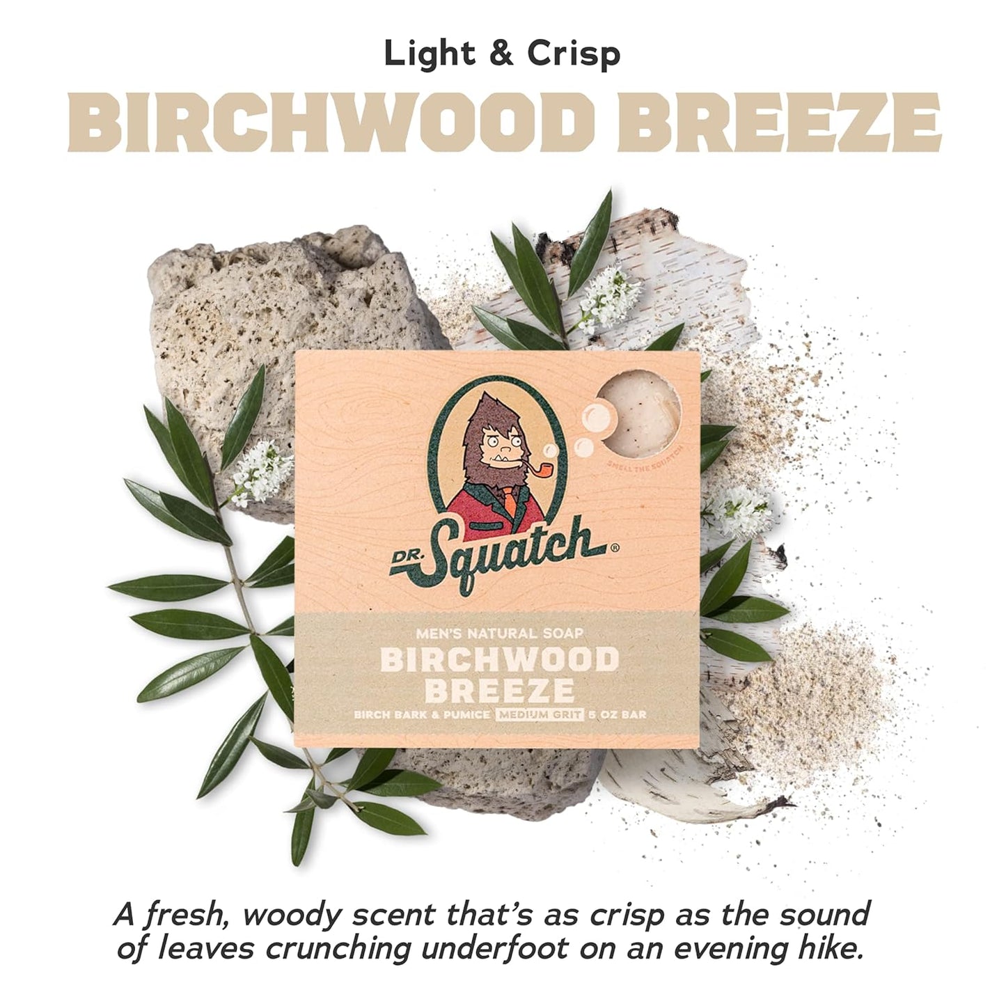Dr. Squatch Natural Bar Soap for Men Variety Gift Set - Cold Process Soap No Harsh Chemicals - Birchwood Breeze, Cedar Citrus, Grapefruit IPA, Spearmint Basil & Cool Fresh Aloe (5 oz, 5-Pack)