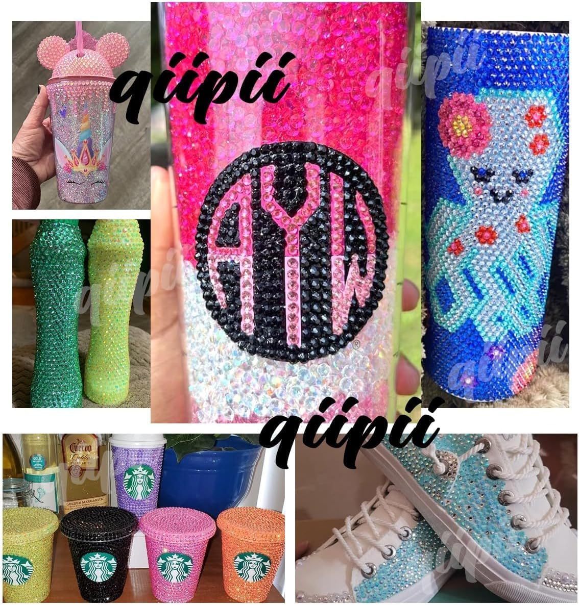 4 Boxes Classic Jean Blue Resin Crystal Rhinestones w B7000 Jewelry Glue for Bedazzling Crafting 3mm 4mm 5mm 6mm Flatback Stones Diamonds Crystals Gems for Face Makeup Tumblers Bottles Crafts