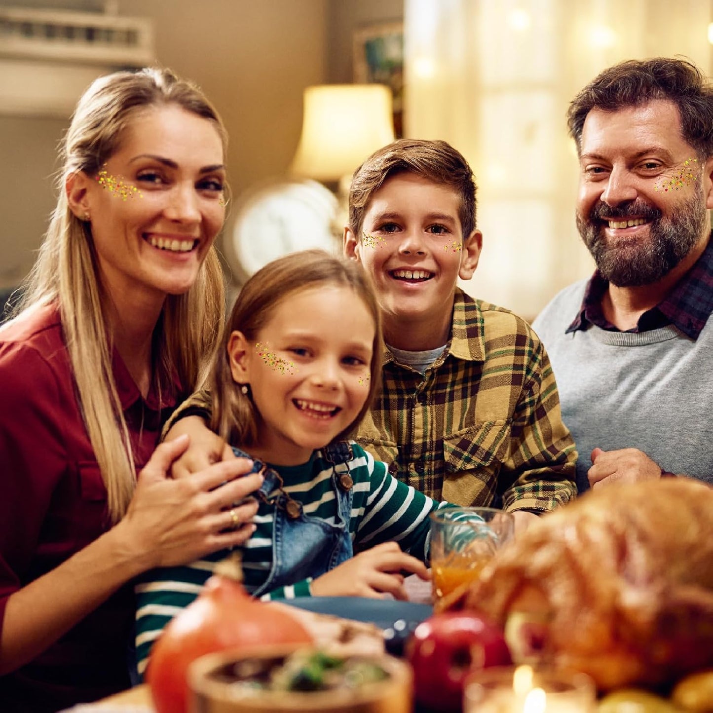 Thanksgiving Fall Glitter Gel for Body, Face, Hair and Lip, Color Changing Glitter Gel Under Light (Thanksgiving)