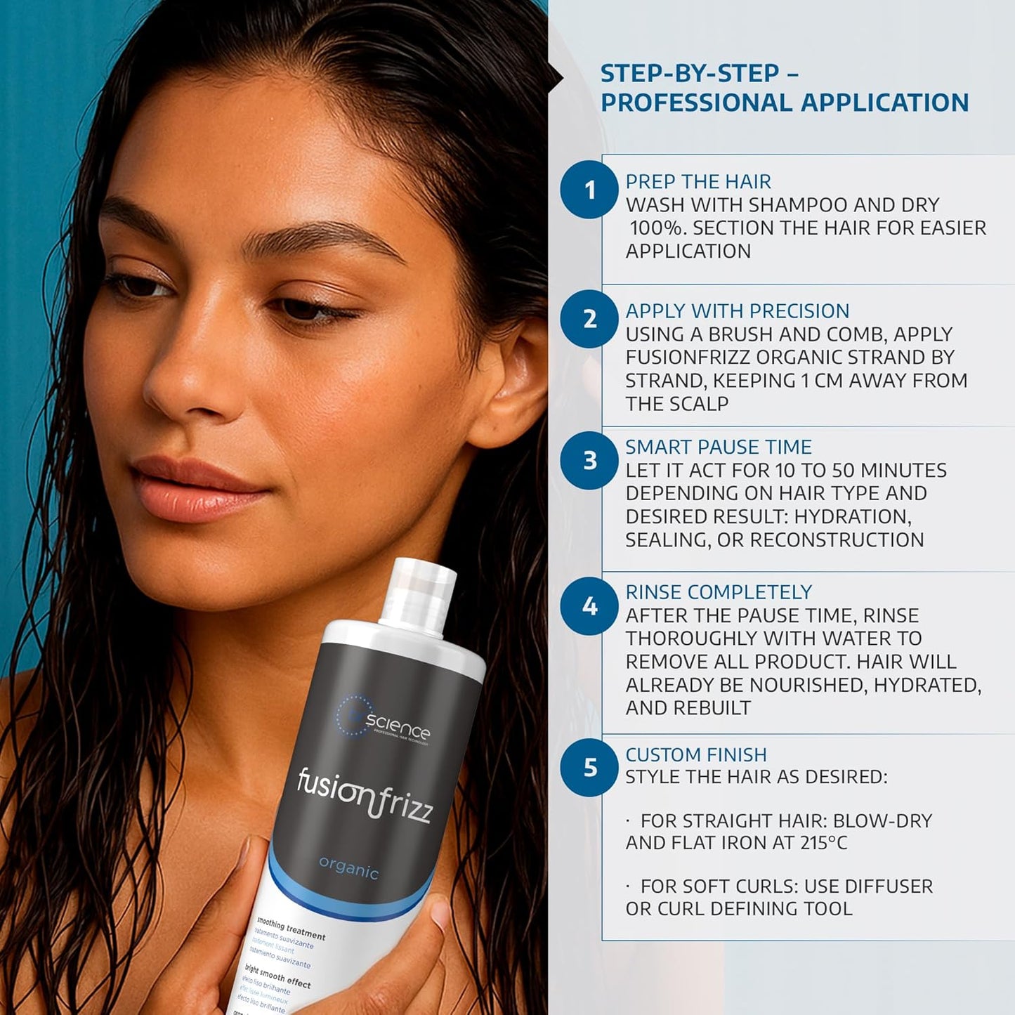 Organic Keratina Para Alisar el Pelo, Frizz Control Hair Care Products, Keratina Orgánica para Alisar el Pelo, Brazilian Keratin Treatment, Vegan Keratin Hair Treatment (33.8 Fl Oz)