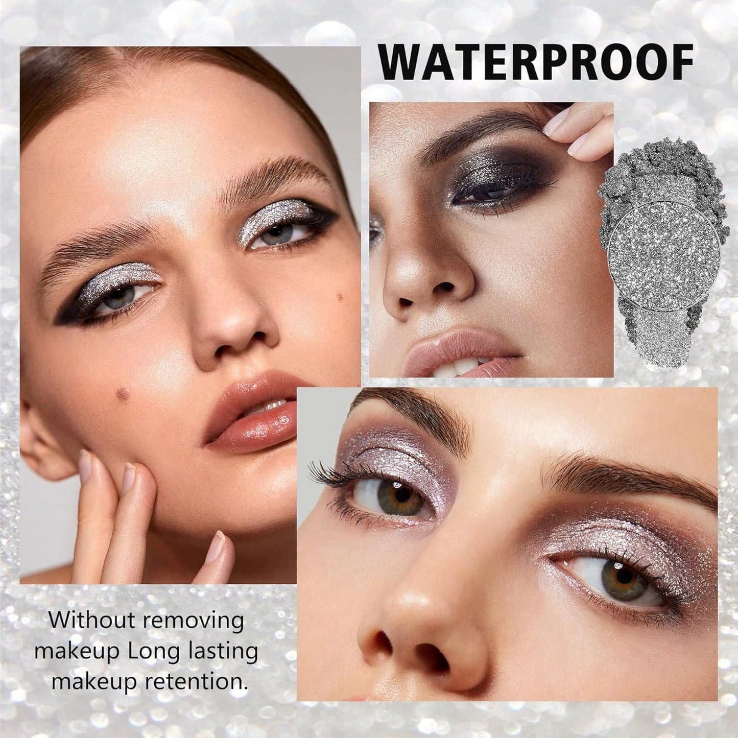 Chunky Glitter – Pink Pressed Glitter for Eyes, Lips, Face & Body – Long-Lasting Sparkle for Festival, Party, Cosplay, Makeup Looks – Layer as Eyeshadow Topper（Bubblegum Bling）