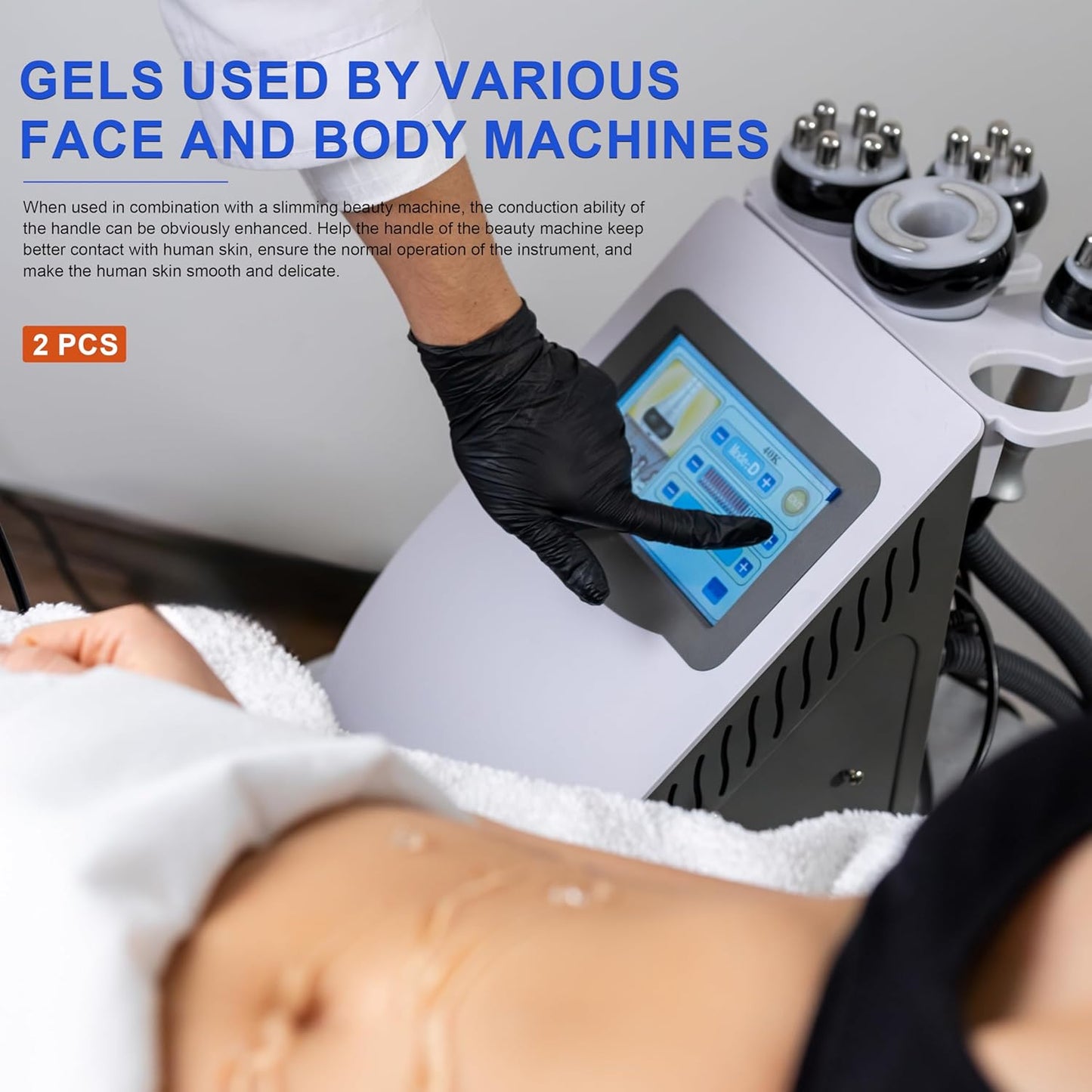 Elitzia 2 Pcs Gel for Body Facial Care Beauty Machine ETMCA02 (Facial Gel)