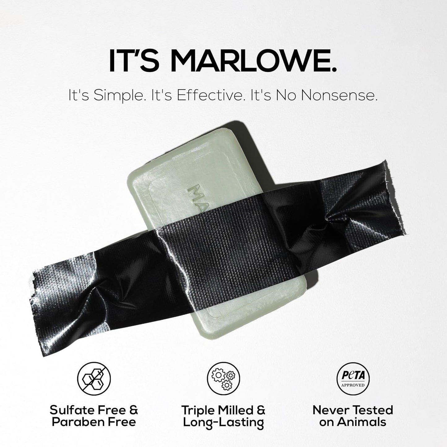 MARLOWE. No. 108 Lightly Exfoliating Soap Bar, 7oz (6 Bars) Polishing, Moisturizing & Cleansing Bar Soap for Men, Made with Natural Ingredients