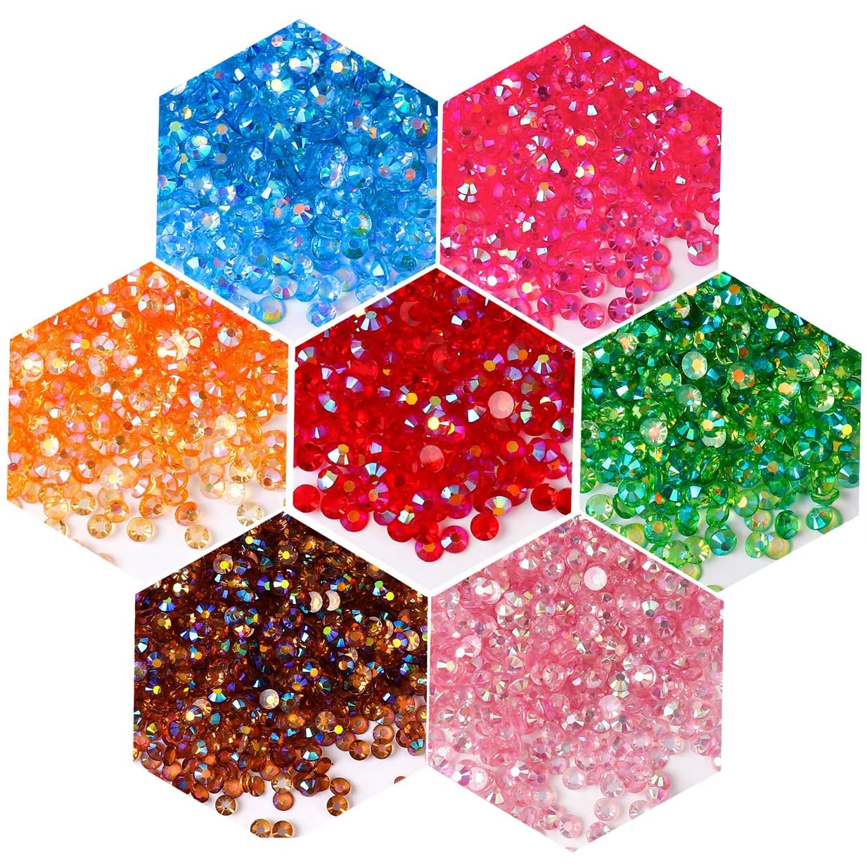 3000 Pieces SS12 3mm Flatback Rhinestones AB Clear Round Gems Crystals for Nail Art DIY Crafts Clothes Shoes Bags （Transparent Citrine AB）
