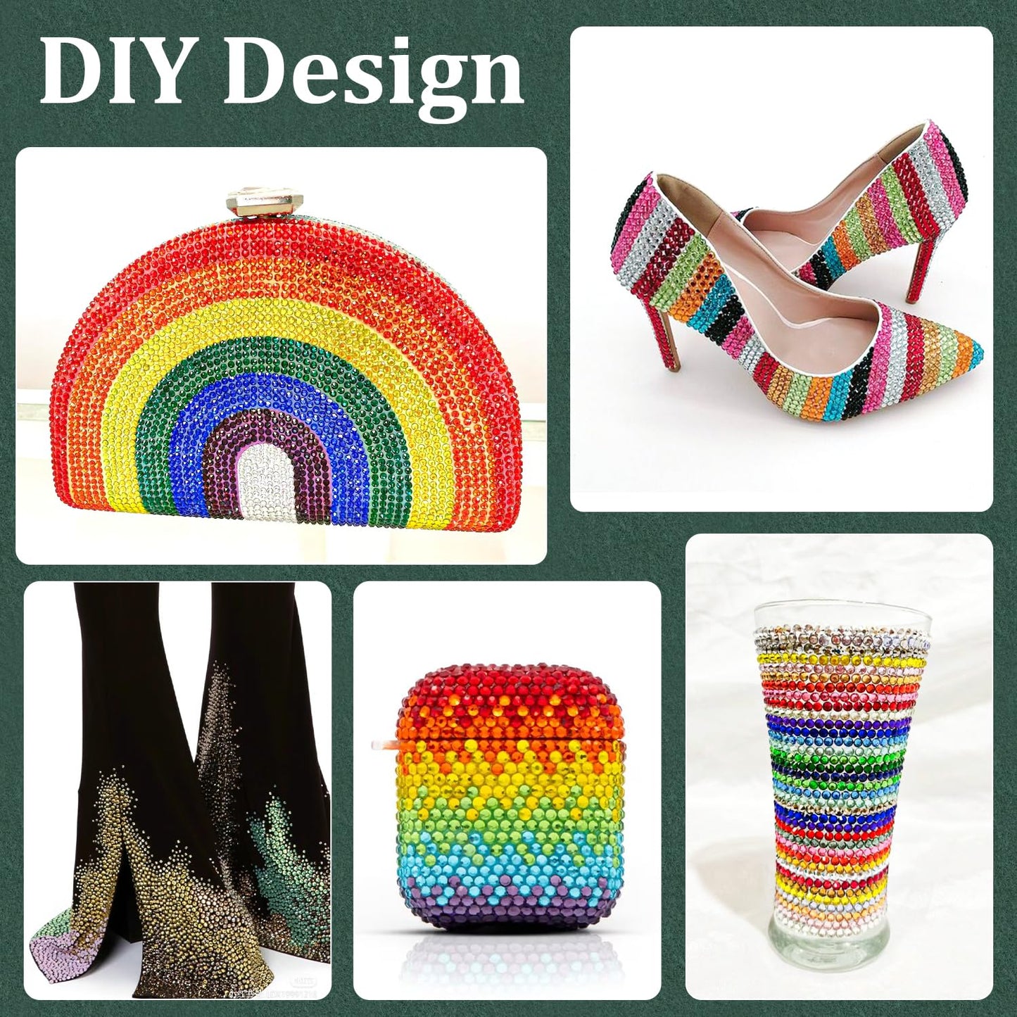 Resin Rhinestones for Crafting with B7000 Jewelry Glue, 2 Boxes Champagne Flatback Crystals with 3Pcs 10ml Glue for Bedazzling Crafts DIY Nail Art Makeup，Non Hotfix Gems for Clothing Shoes