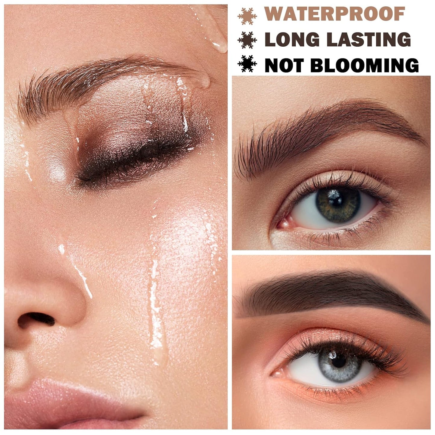 Eyebrow Pomade Cream,Brow Pomade Gel Naturally Long Lasting Waterproof,Delicate and Smooth Eye Brow Makeup Cosmetics with Eyebrow Brush - White