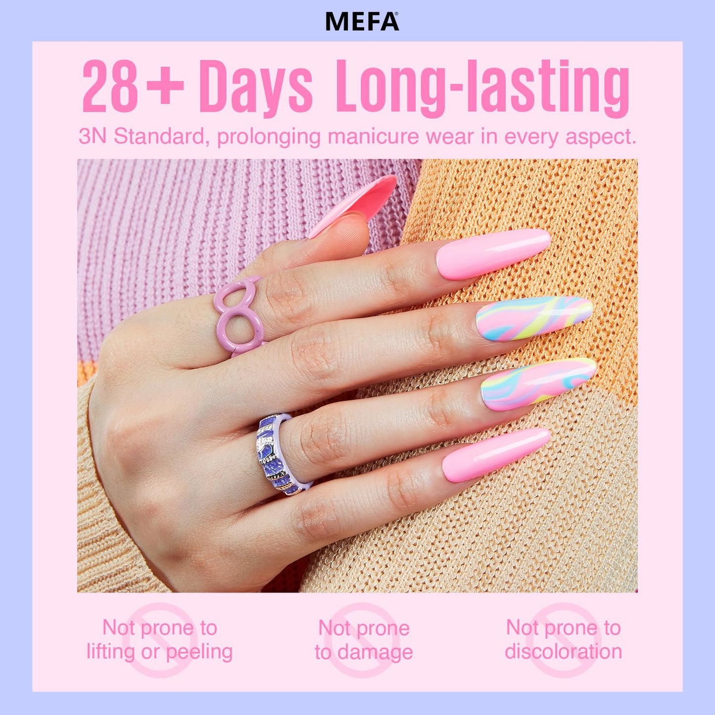 MEFA Gel Nail Polish Set, 23 Pcs Pastel Hot Pink Sage Green Blue Bright Spring Colors Gel Polish Set Macaron Colors Soak Off Nail Polish Nails Art for Women Girl DIY Salon Home Manicure Decoration