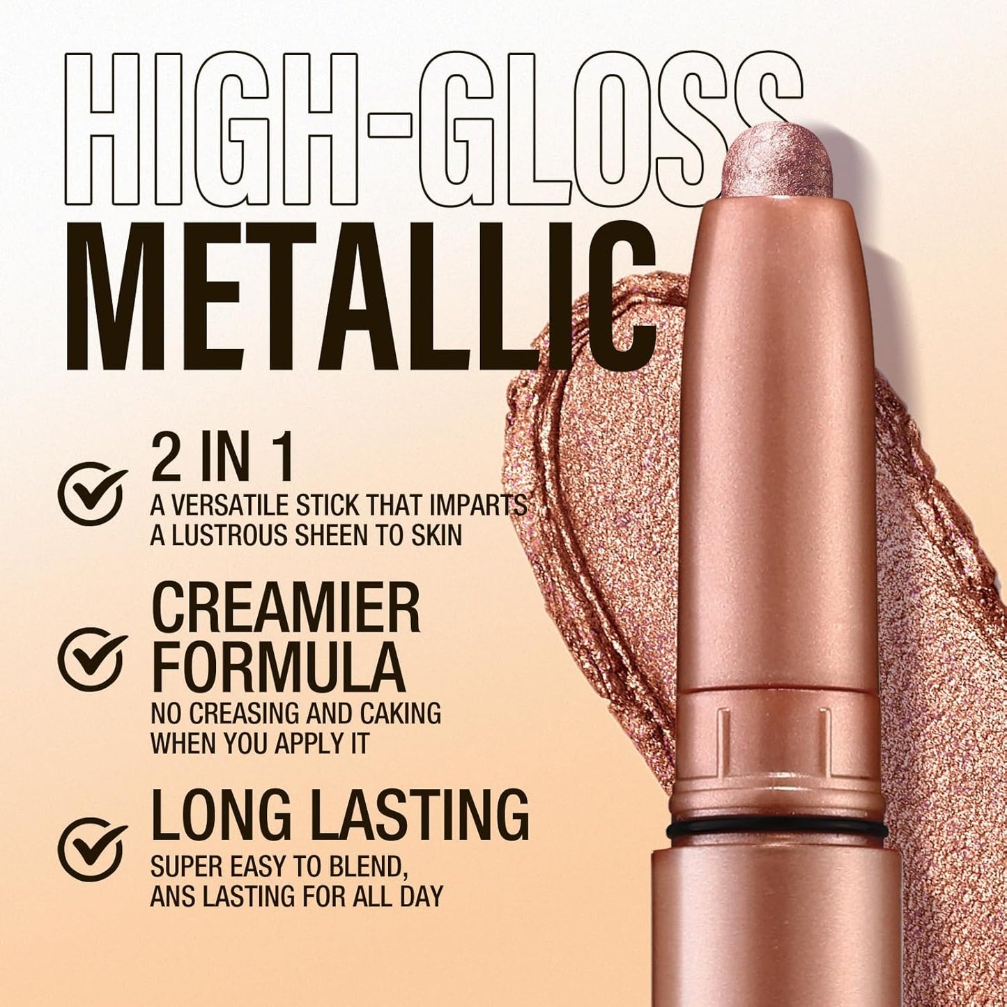 LANGMANNI Eyeshadow Stick,4 PCS Waterproof Multi-Color Eyeshadow Pen Set,Creamy Long-Lasting Eye Makeup Kit,Natural & Shimmer Shades Contour Stick,Gifts For Women (#5+8+12+18-4Colors)