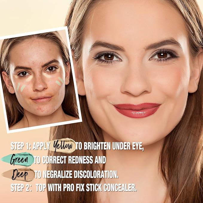 Jolilab 1 Color Contour Stick Concealer Stick Cream Palette Contour Multifunctional Contouring Makeup Kit for Face Highlighter Makeup Stick Set Long Lasting & Waterproof(02#green, 1)