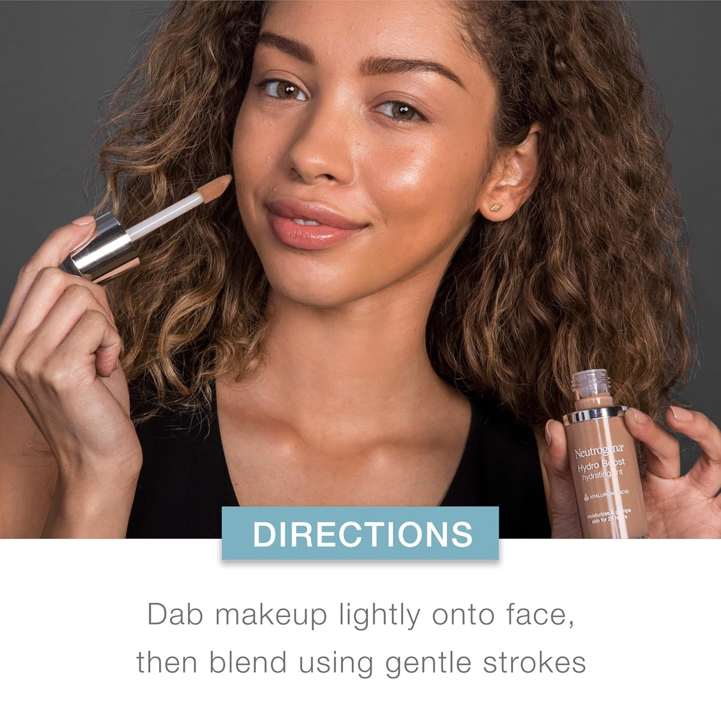 Neutrogena Hydro Boost Hydrating Tint Foundation Makeup for Dry Skin, with Hyaluronic Acid, Lightweight Oil-Free Water Gel, Non-Comedogenic 10 Classic Ivory, 1.0 fl. oz