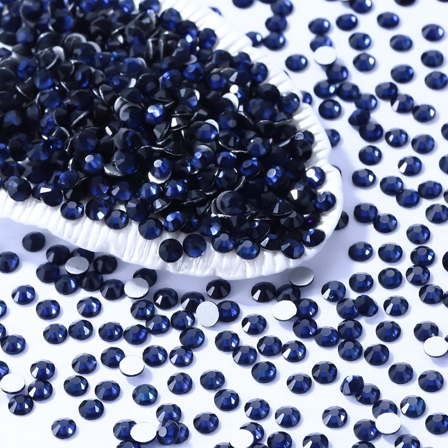 Montana Flatback Rhinestones, Glass Rhinestones for Nail Art and Craft, Glue Fix, Loose Crystal Gemstones(Montana, SS6, 1440pcs, 1.9-2.0mm)