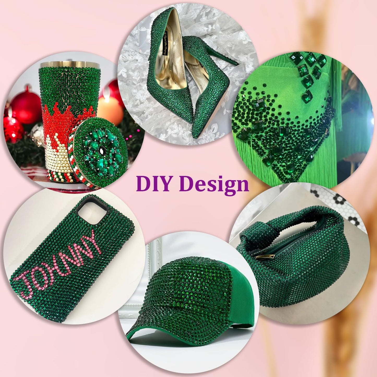 30000Pcs Resin Rhinestones with Tweezers for Crafting, Emerald Green Flatback Gems, Bedazzling Crystal with 3Pcs 10ml B7000 Jewelry Glue for DIY Crafts Clothing Tumblers Shoes Fabric Nail Art