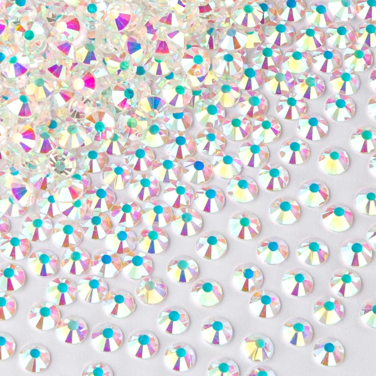 288Pcs Transparent AB Crystal Rhinestones,Glass Flatback Rhinestones Gemstones for Nail Face Makeup Art Crafts Clothes Decoration -(SS30,6.5mm,Transparent AB)