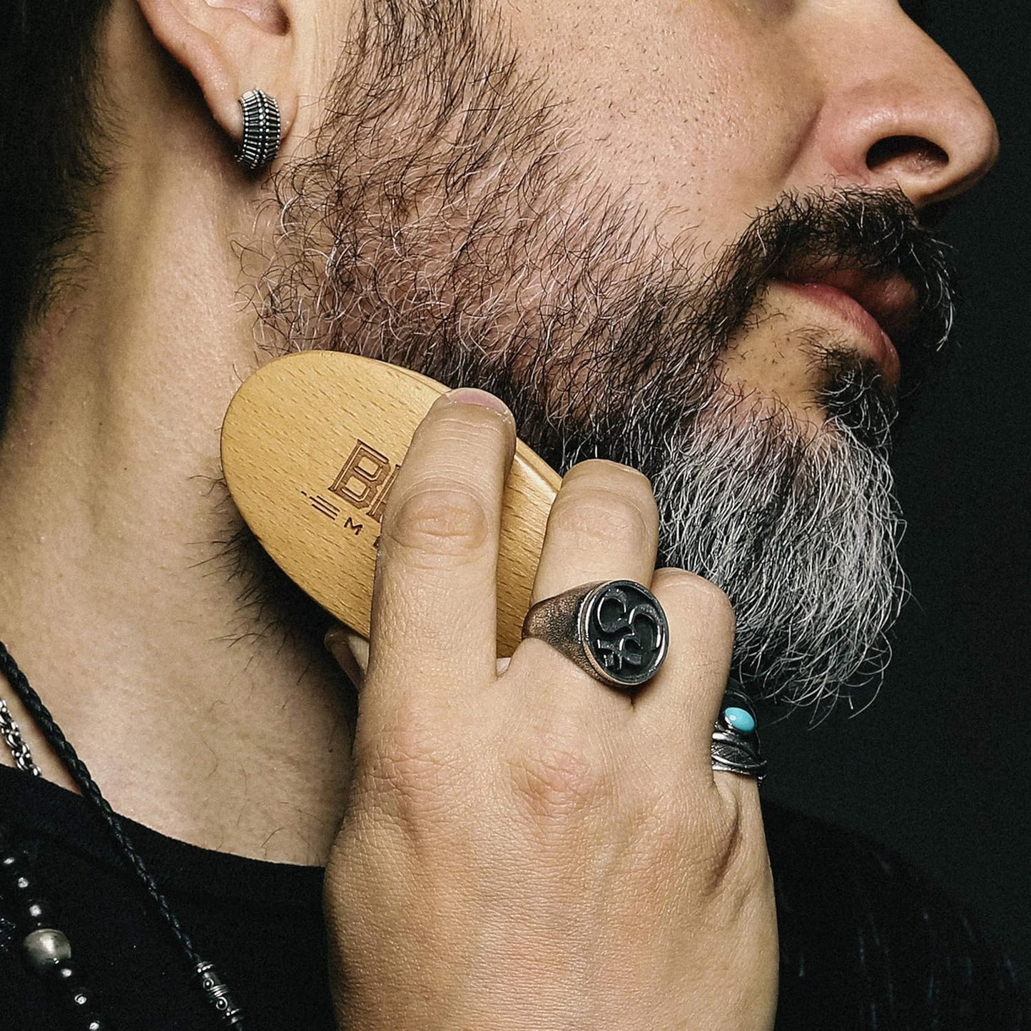 Beard Brush | Firm Boar Bristles | First-Cut Boar Hair Bristles | The Ideal Gift For Men (Beechwood)