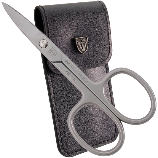 3 Swords Germany - brand quality STAINLESS STEEL INOX STRAIGHT NAIL SCISSORS (1 PIECE) with case for manicure pedicure - nail care by 3 Swords - Made in Germany