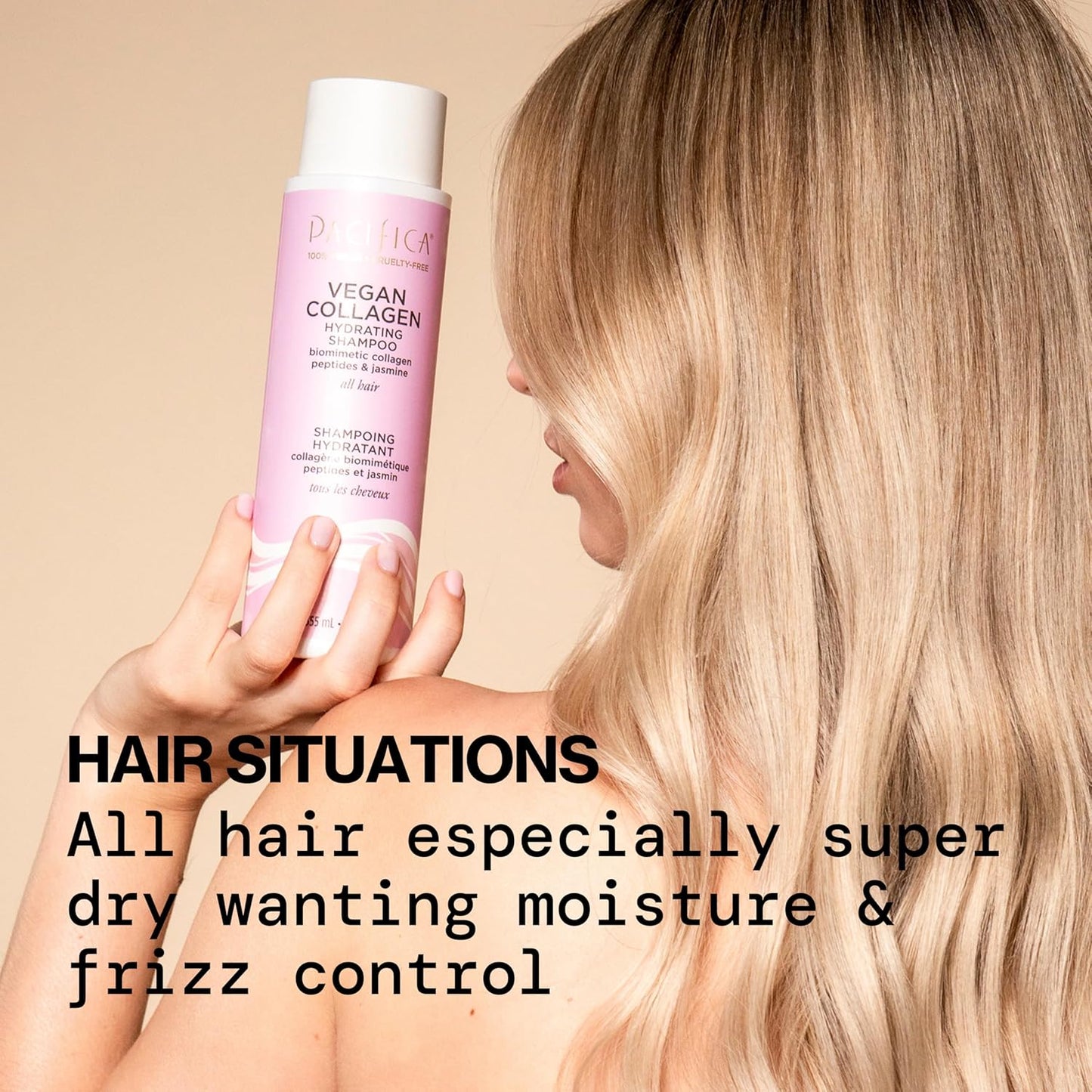 Pacifica Vegan Collagen Leave-In Repair Hair Mask – Leave-In Conditioner Treatment for Dry Damaged Hair, Hydrating Hair Repair Mask to Strengthen, Reduce Breakage & Split Ends Vegan & Cruelty-Free 4oz