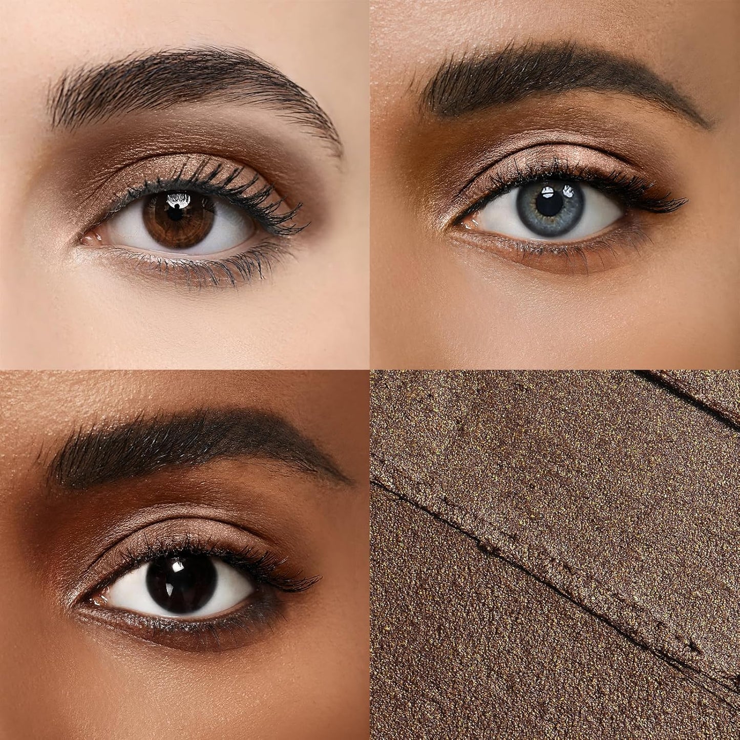 Cream Waterproof Hypoallergenic Eyeshadow Stick, long wear Metallic Glitter Matte Eye Shadow Pencil With Makeup Brush, Eye Brightener, 08 Desert Shimmer